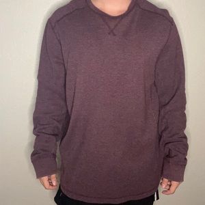 Red Long Sleeve Eddie Bauer - Cotton/Polyester - Oversized - Comfy